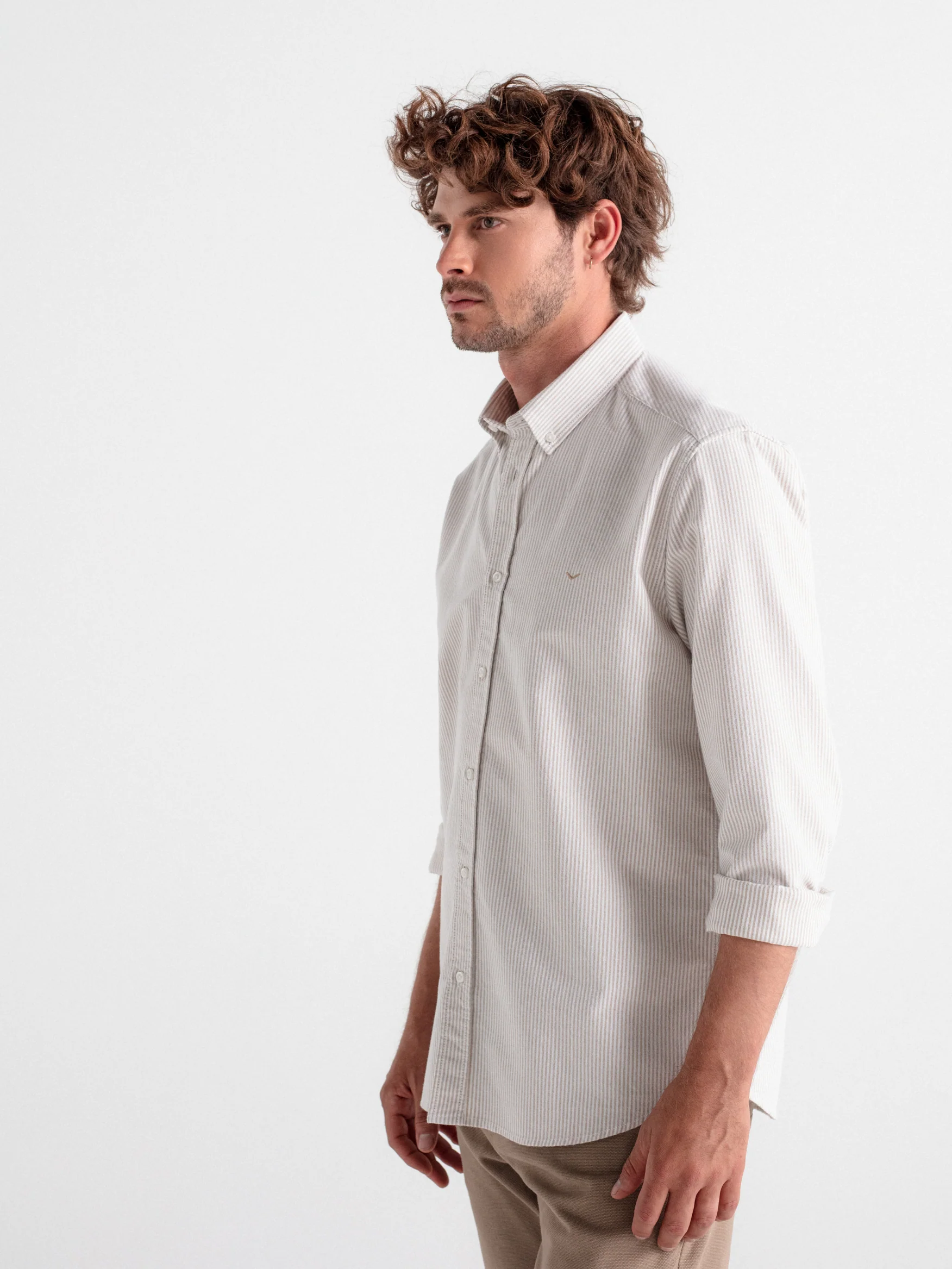 Camisa regular oxford rayas - Image 4