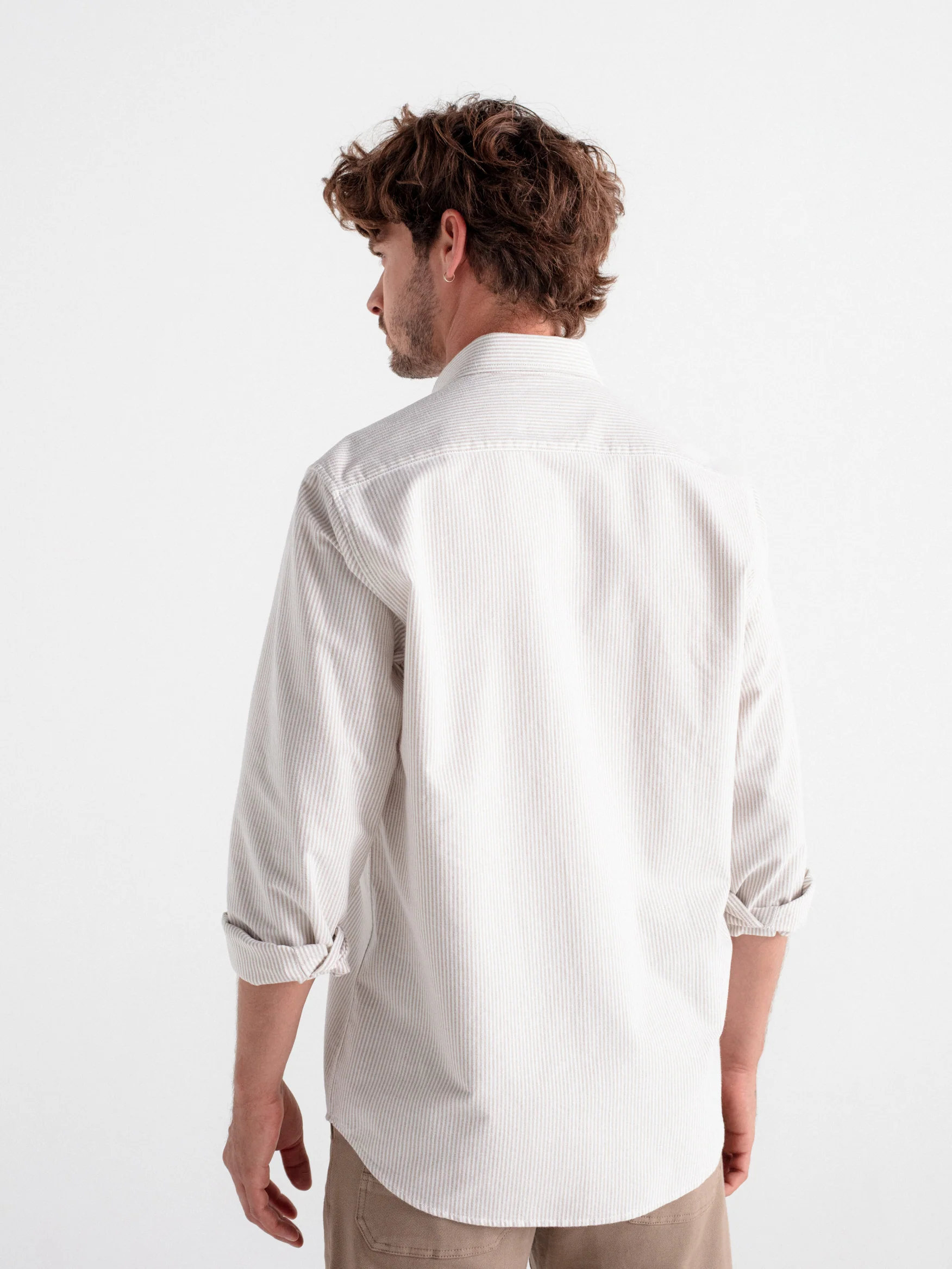 Camisa regular oxford rayas - Image 5