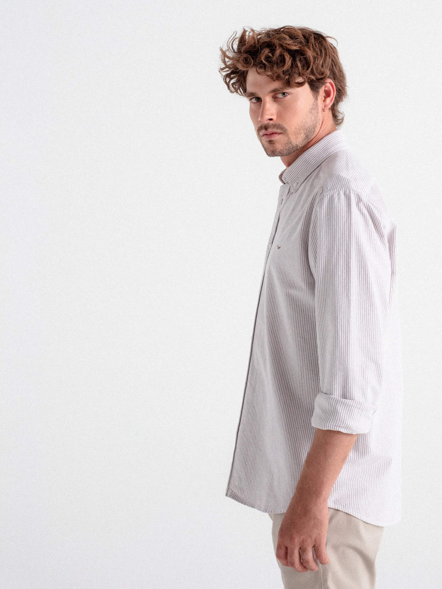 Camisa regular oxford rayas - Image 4