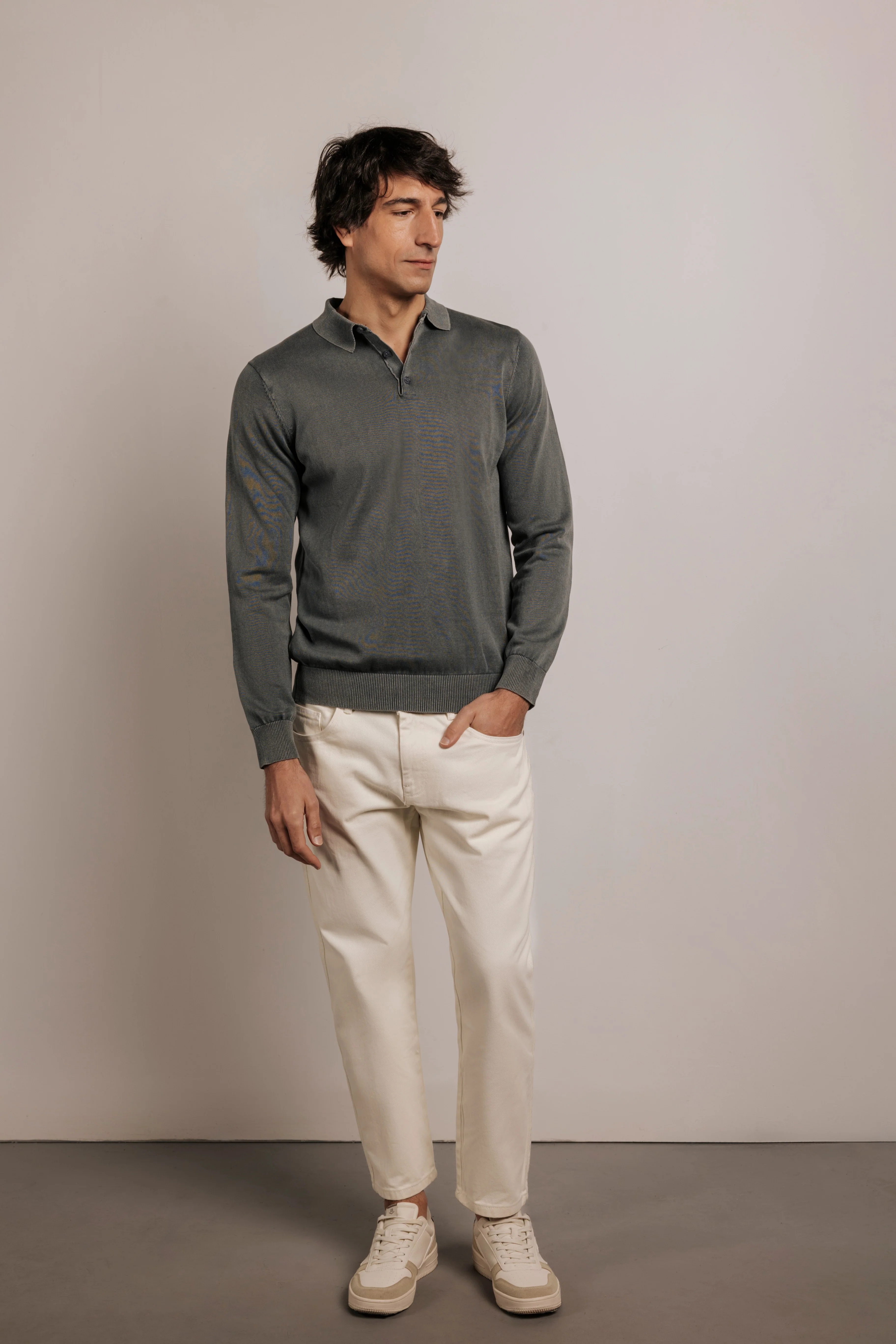 Polo algodón efecto desgastado - Image 4