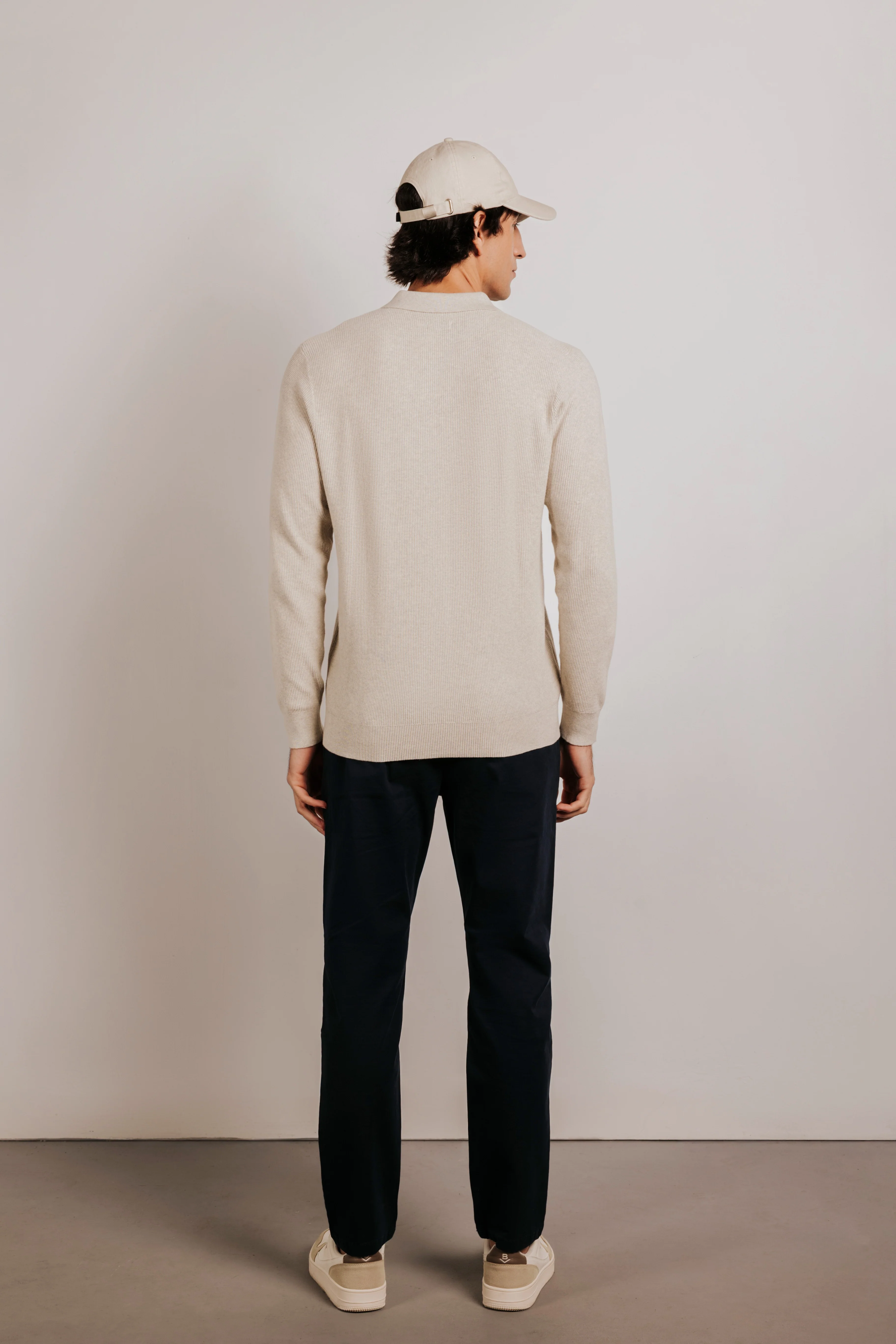 Jersey algodón cuello polo estructura - Image 4