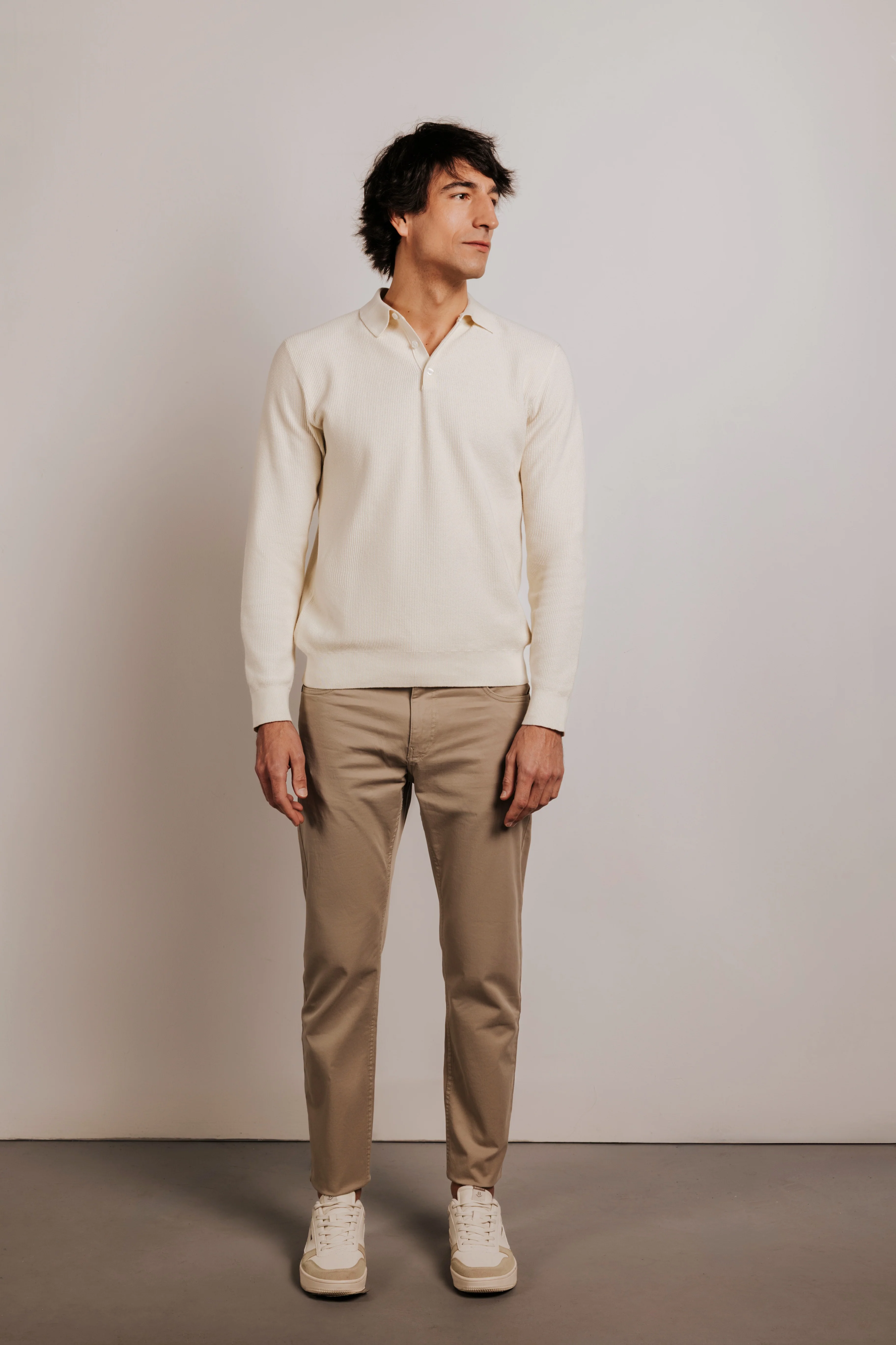 Jersey algodón cuello polo estructura - Image 3